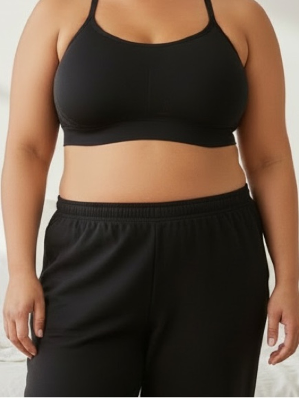 Torrid Curve  Unlined Seamless Racerback Bralette Rich Black Size 5 (5X/28) NWT
